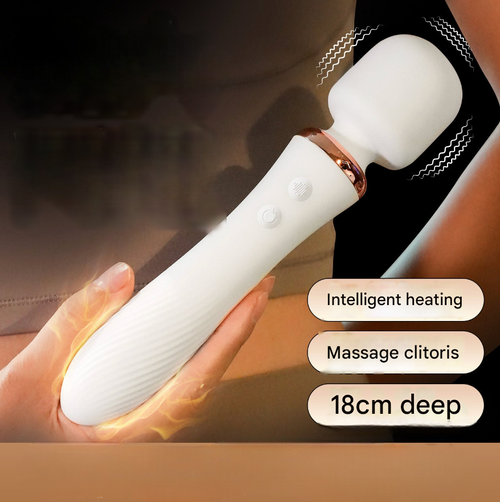 Double Head Strong Vibration Clitoral Stimulator (low noise + heating + waterproof + soft flexible arching)