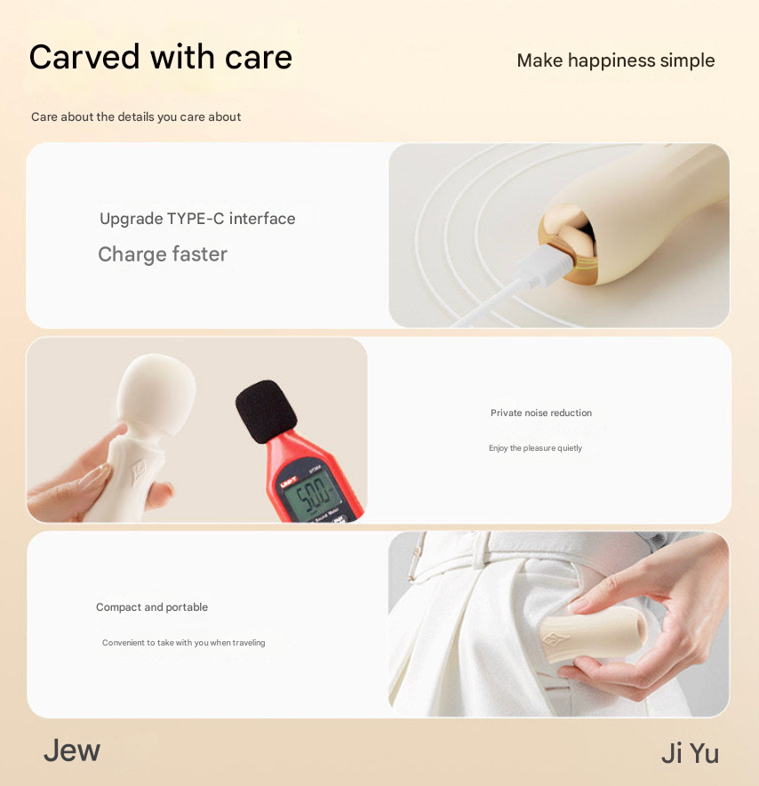 Mini wand vibrators (high frequency + portable and small + low noise + double layered silicone)