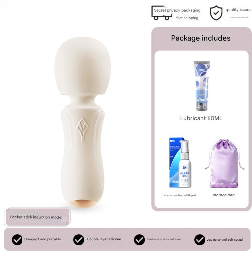 Mini wand vibrators (high frequency + portable and small + low noise + double layered silicone)