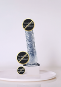 dildo (crystal + soft and flexible + easy to wash)