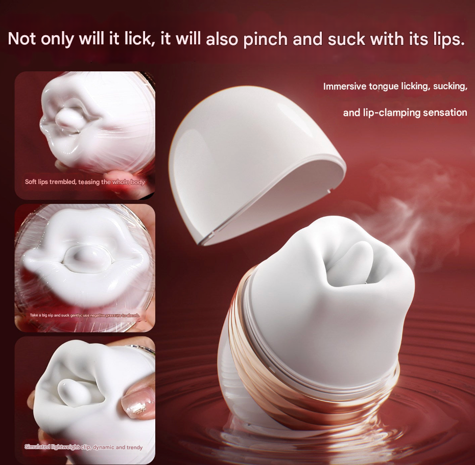Simulated tongue sucking and licking vibrator